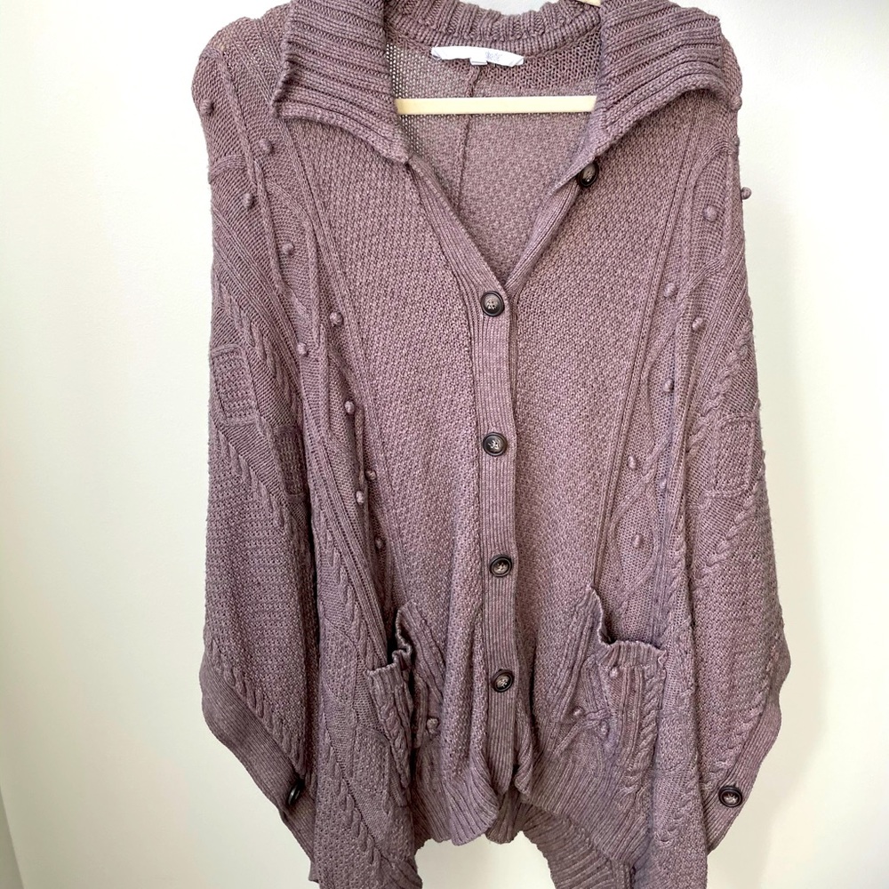 Gray Beige poncho